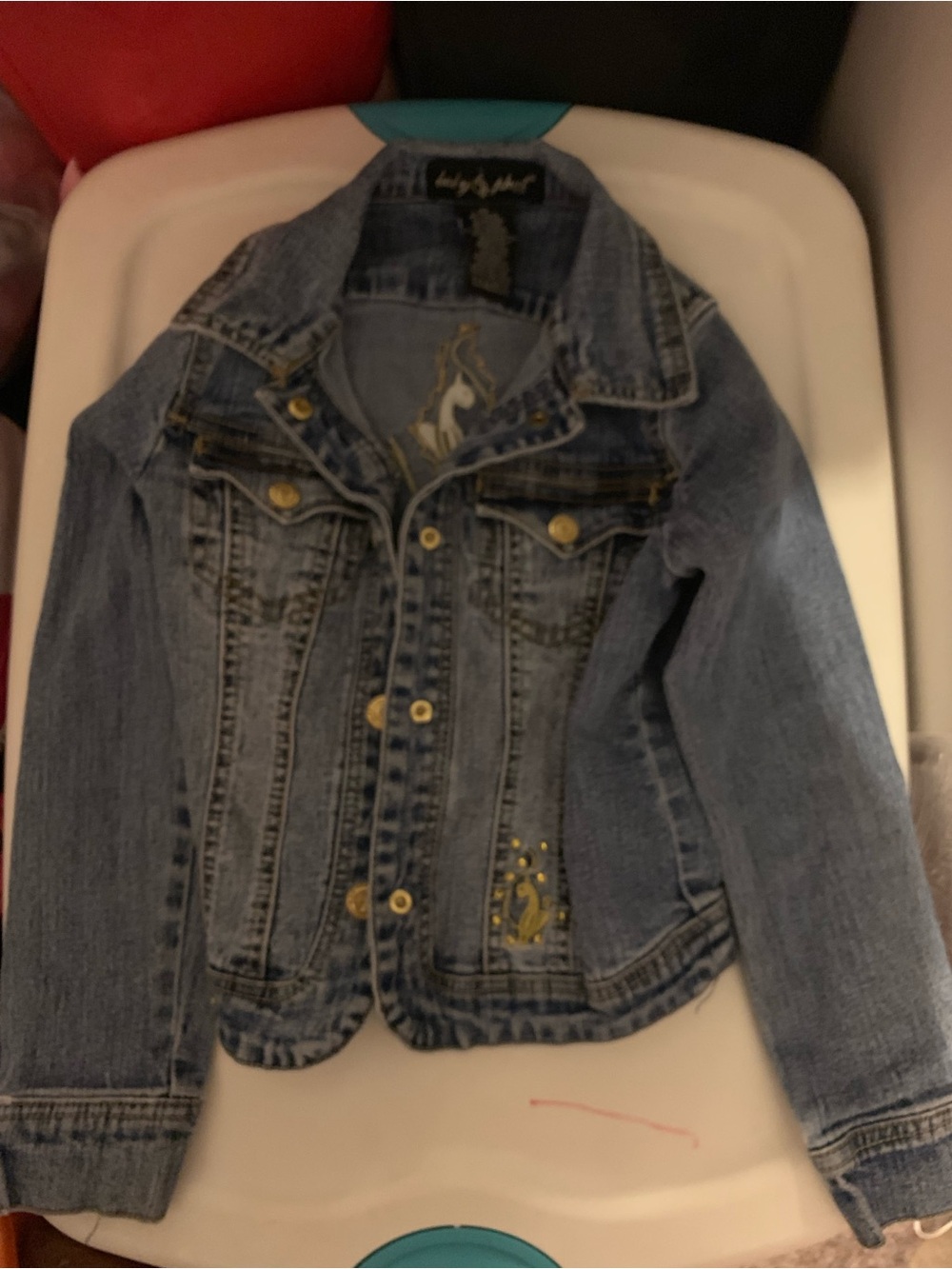 Baby Phat Denim Jacket - Light Blue with Black Label - Picture 2 of 3